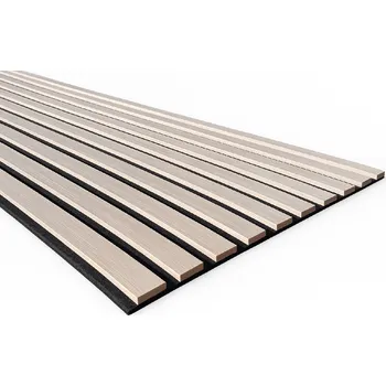 Obklad 3D Dřevěné lamely na zeď na filci 255x46cm - Jasan ARKTICKÝ