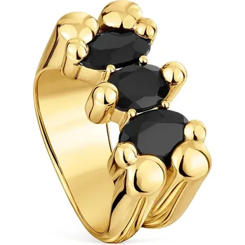 Prsten Pozlacený stříbrný prsten Tous 12 Bold Bear Gem 1004228212 zlatá GLD, vel. 12