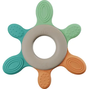 NIP NATURE PLAY kousátko chladící kroužek, 3m+, orange-turquoise-green