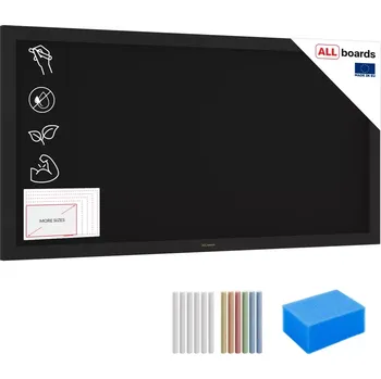 Allboards Černá křídová tabule 120×60 cm – ČERNÝ lakovaný dřevěný rám + DAREK, TB126BK