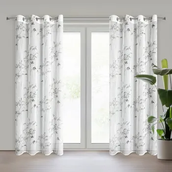 Záclona ArtFir Záclona SERMA K | bílá/stříbrná 140 x 250 cm