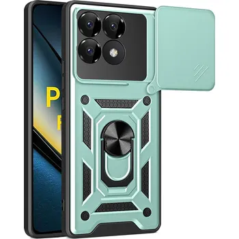 Pouzdro na mobilní telefon Techsuit CamShield série Xiaomi Poco F6 Pro zelený