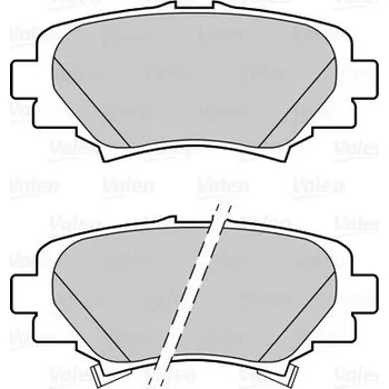 Brzdová destička Sada brzdových destiček, kotoučová brzda VALEO 302288