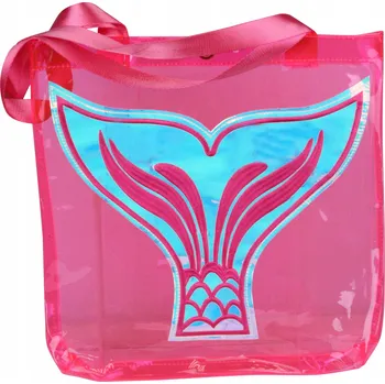 Průhledná taška přes rameno Pink Transparentna