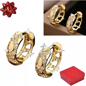 Náušnice Zlaté dámské náušnice Zirkony pozlacené Šperky pro ženy dárek