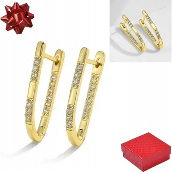 Náušnice Zlaté dámské náušnice Zirkony pozlacené Šperky pro ženy dárek