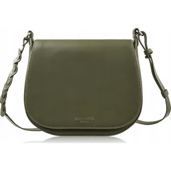 Paolo Peruzzi kabelka přes rameno z pravé kůže zelená
