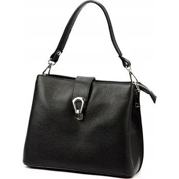 Kabelka Vera Pelle kabelka z pravé kůže černá