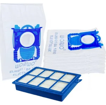 Sáček do vysavače Sáčky WORWO ELMB01X12 (typ s-bag) v boxu + HEPA filtr 12+1ks