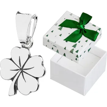 Přívěsek Stříbrný přívěsek Čtyřlístek Čtyřlístek Oxidovaný Přívěsek