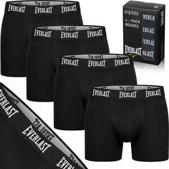 Boxerky EVERLAST pánské bavlněné boxerky 4 ks vel. L černé