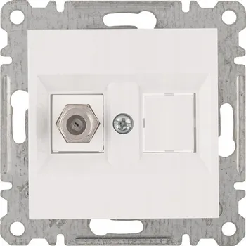 Elektrická zásuvka Anténní zásuvka nástěnná Hager bílá