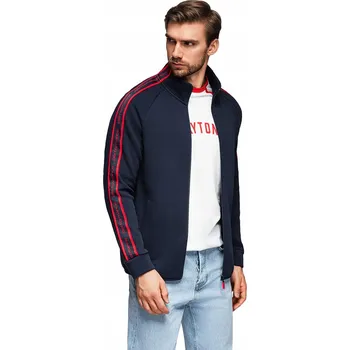 Pánská mikina Pánská mikina s rozepínacím stojáčkem a vysokým stojáčkem - modrá V3 OM-SSZP-0224 vel. M