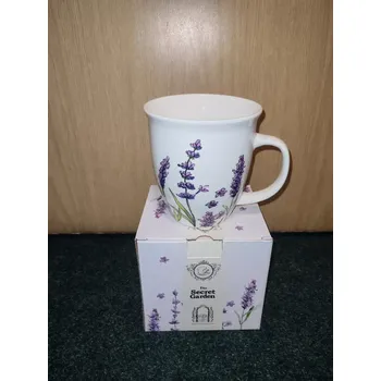 Hrnek s motivem levandule 500 ml (Porcelánový hrnek s levandule)