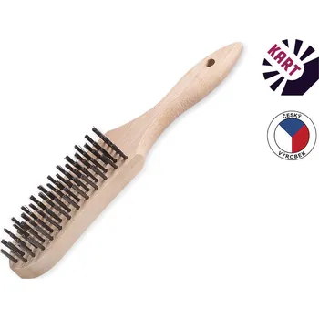 Brusný kartáč KART Kartáč s dřevěnou rukojetí - ocel ø 0,30 mm ve 6ti řadách