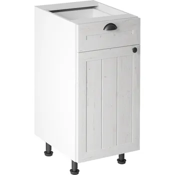 Kuchyňská skříňka Spodní skříňka se šuplíkem D40S1, bílá / sosna andersen, levá, PROVANCE