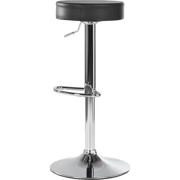 Barová židle Barová židle, černá ekokůže/chrom, ADALIN