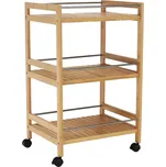 Servírovací vozík, přírodní bambus, NASHY