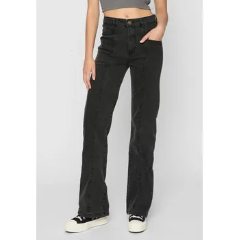 Dámské džíny Dámské džíny s vysokým pasem a rovným rozparkem - černé Urban Classics černá 2547091