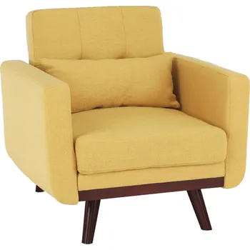 Křeslo Rozkládací křeslo, hořčicová, ARKADIA