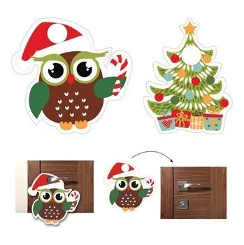 Vánoční dekorace ZÁVĚS NA KLIKU "SOVA" 2KS, 23 CM, PAPÍR