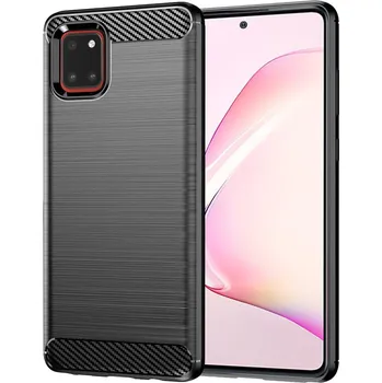 Pouzdro na mobilní telefon Techsuit Karbon Silikon Samsung Galaxy Note 10 Lite Černá