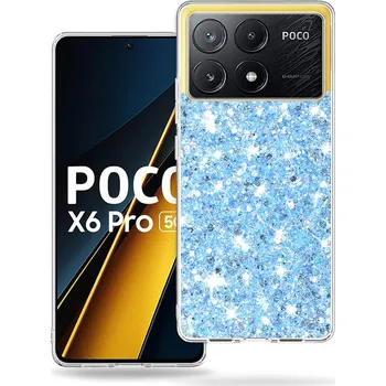 Pouzdro na mobilní telefon Techsuit Třpytivý Modrý Kryt Xiaomi Poco X6 Pro