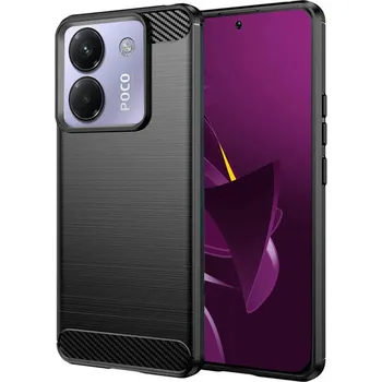 Pouzdro na mobilní telefon Techsuit Carbon Silicone pro Xiaomi Poco M7 Pro 5G černý