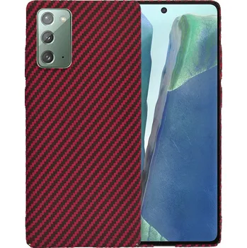 Pouzdro na mobilní telefon Techsuit Carbonite FiberShell obal Note 20 4G 5G červené