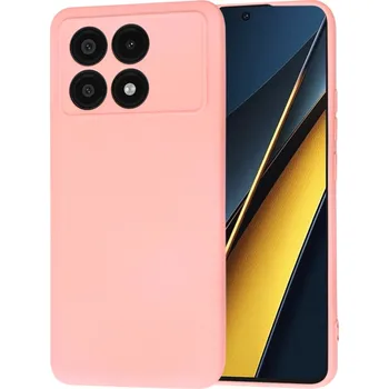 Pouzdro na mobilní telefon Techsuit SoftFlex kryt pro Xiaomi Poco X6 Pro Chalk Pink