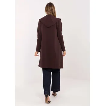 Dámský kabát Dámský kabát s kapucí, tmavě hnědý Factory Price hnědá 3486205
