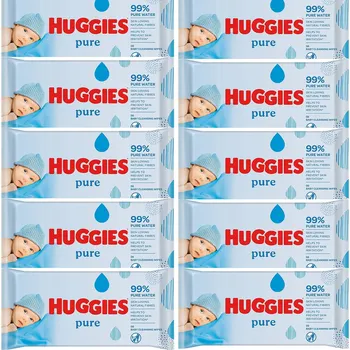 Dětský vlhčený ubrousek Huggies Pure vlhčené ubrousky 10 x 56 ks