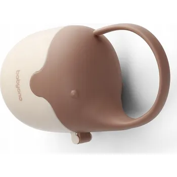 Hračka pro kojence Krabička na dudlík Babyono Slon s rukojetí, uzavřený, 529/04 béžový