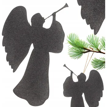 Vánoční dekorace Vánoční ozdoba Anděl s trumpetou ocelová Stříbro Dekorace na Vánoce