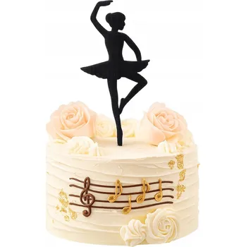Jedlá dekorace na dort Zápich do dortu ve tvaru baletky - Baletka