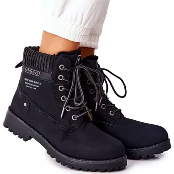 Dámská zimní obuv ČERNÉ DÁMSKÉ ZIMNÍ VYSOKÉ TRAPERY 36