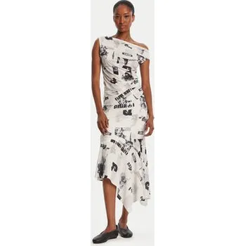 Dámská halenka Desigual Halenka Breaking News 25WWTK10 Écru Regular Fit XL