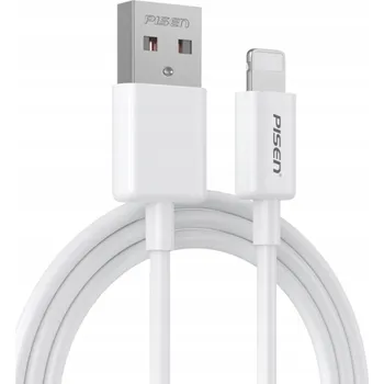 Datový kabel Kabel Pisen USB - Apple Lightning 1 m bílý