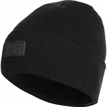 Čepice 4F zimní čepice beanie černá, univerzální velikost
