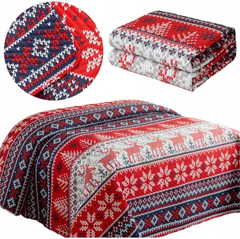 Přehoz na lůžko Přehoz na postel Łóżkoholicy z mikrovlákna 220 cm x 240 cm červený