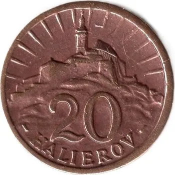 SLOVENSKO. 20 halierov 1941. Cu.