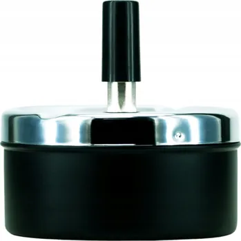 POPELNÍK OTOČNÝ UZAMYKATELNÝ 9 Cm BEZKOUŘOVÝ ČERNÝ BEZ ZÁPACHU