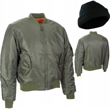 Pánská casual bunda VOJENSKÁ BUNDA PILOTKA MA1 US ARMY FLEK FLYERS MIL-TEC OLIVOVÁ XXL
