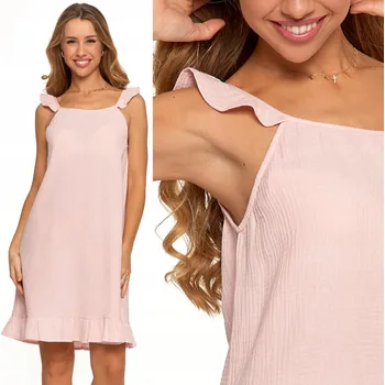 Dámské oblečení Dámská košile Moraj PDK3800-006 s ramínky nad kolena noční velikost XL