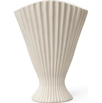 Váza Váza FOUNTAIN 30,5 cm, bílá, kamenina, ferm LIVING