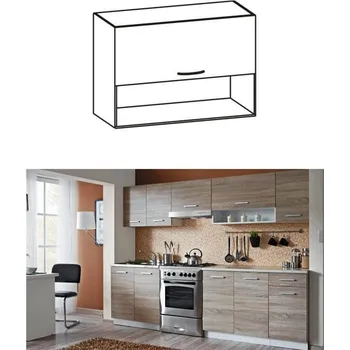 Kuchyňská skříňka Skříňka do kuchyně, horní, dub sonoma/bílá, CYRA NEW G 80 O