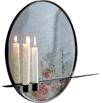 Zrcadlo Zrcadlo se stojanem na 2 svíčky, kovový rám, HAREO TYP 1