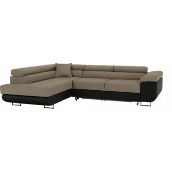 Sedací souprava Rohová sedací souprava, hnědá/béžová, levá, AMARETO NEW