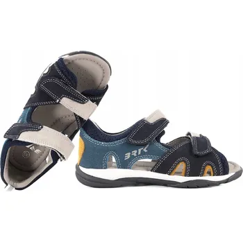 Chlapecká obuv Bartek dětské sandály z přírodní kůže, modré, velikost 31