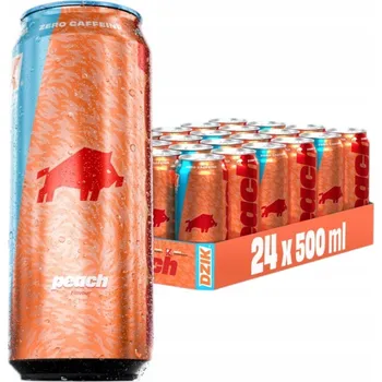 Energetický nápoj Sycený nápoj WK DZIK ZERO KOFEINU ZERO KALORIÍ PEACH 500ml - 24ks